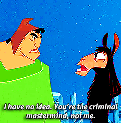 tumblr i have no idea youre the criminal mastermind not me kuzco disney.gif